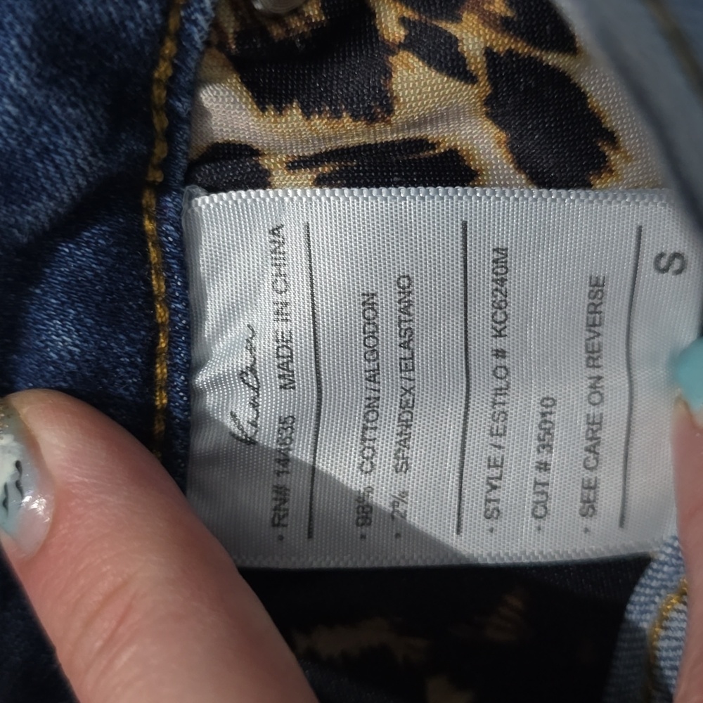 Kancan Denim Shorts Women's Small Blue Distressed - Picture 8 of 15